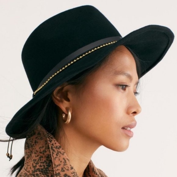 Free People Black Chocorua Felt Hat By Nikki Beach - Picture 2 of 3